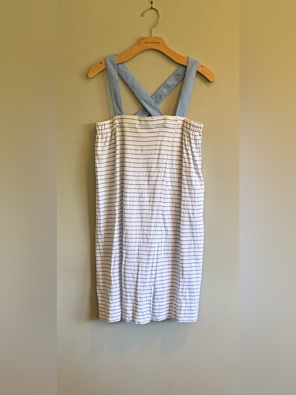 LAKE Pajamas After Bath Wrap in Baltic Blue and White Stripe Pima Cotton Medium - Picture 7 of 7